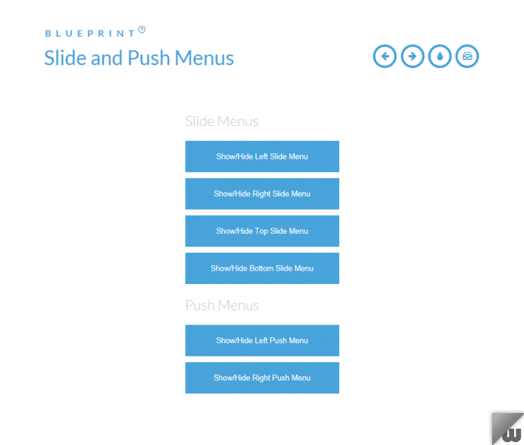 Slide and Push Menus Slide and Push Menus