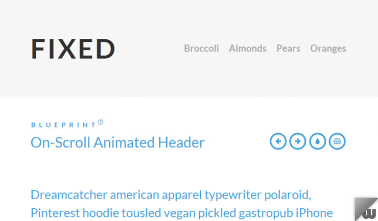 On-Scroll Animated Header On-Scroll Animated Header