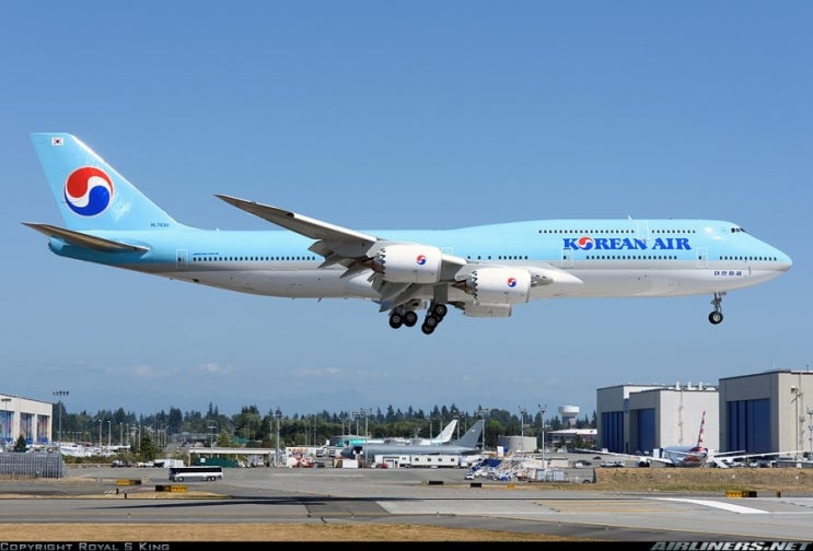 [TripleSeven/항공 뉴스] 대한항공 첫 B747-8I. 미국 시애틀에서 시험 비행중 포착! 