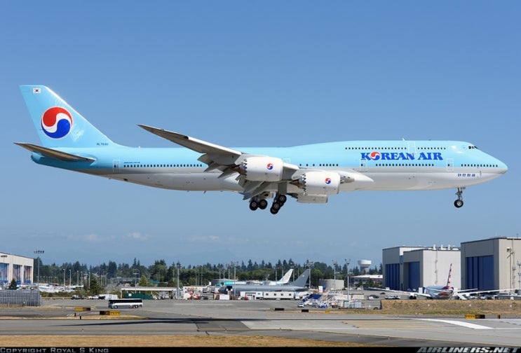  [TripleSeven/항공 뉴스] 대한항공 첫 B747-8I. 미국 시애틀에서 시험 비행중 포착! 