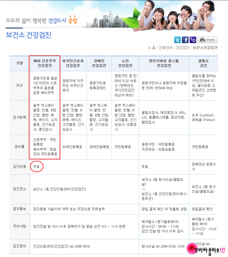 W.2015.08.30 #25 예비신혼부부 무료건겅검진 ~~중랑구보건소 방문