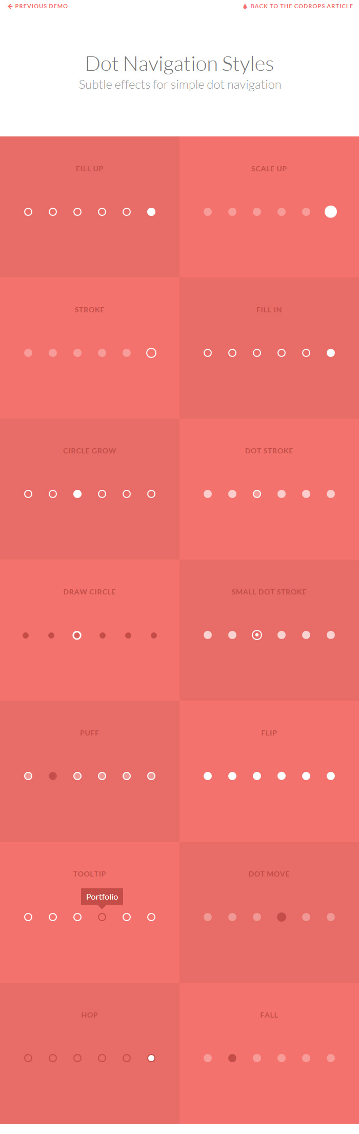 Dot Navigation Styles 