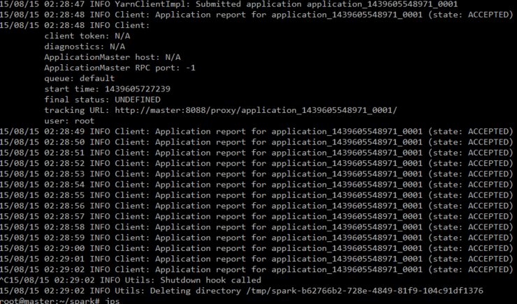  32. [Spark] Application report for application_ (state: ACCEPTED) 가 끝나지 않을 떄