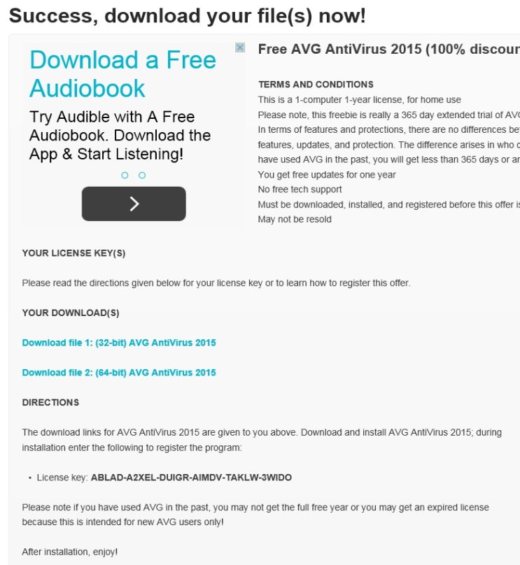 무료바이러스백신 AVG AntiVirus 2015 [안티바이러스 1년라이센스 ...