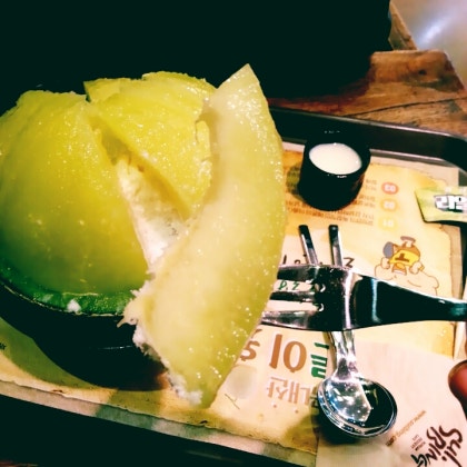 설빙 신메뉴 리얼통통 메론 빙수 후기 : 네이버 블로그
