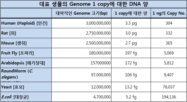 Real-Time PCR법을 위한 DNA의 Copy Number 계산법 : 네이버 블로그