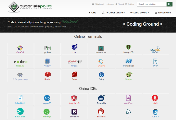  Coding Ground 코딩연습 사이트