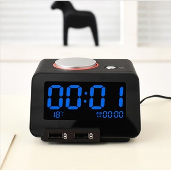 [HomeTime] 홈타임 C1 Homtime C1 Multi Alarm Clock  다기능 알람클락 USB듀얼충전 광주애플.