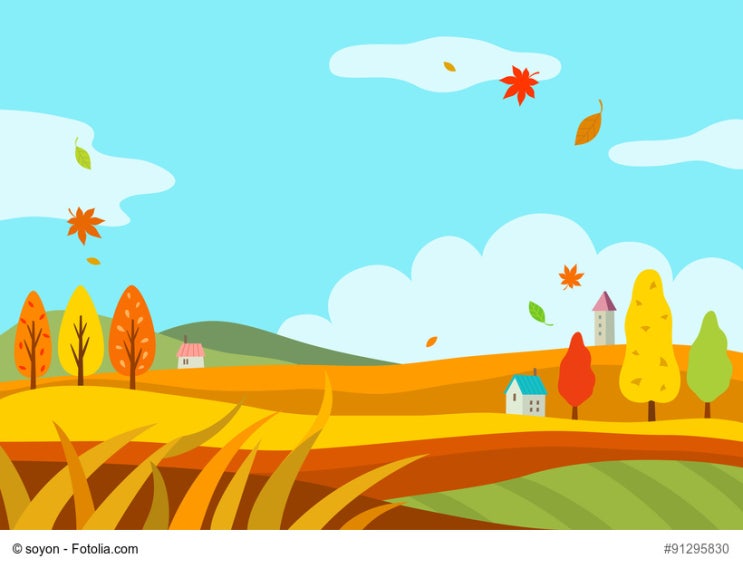 가을 풍경 일러스트 이미지] 10월에 어울리는 가을 풍경 일러스트에는 어떤 모습이 담겨 있을까요? : 네이버 블로그