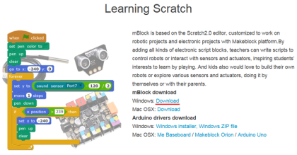 Learn makeblock cc learning scratch top