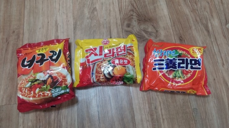 라면칼로리 성분표 보고먹자(너구리,삼양라면,진라면 비교)