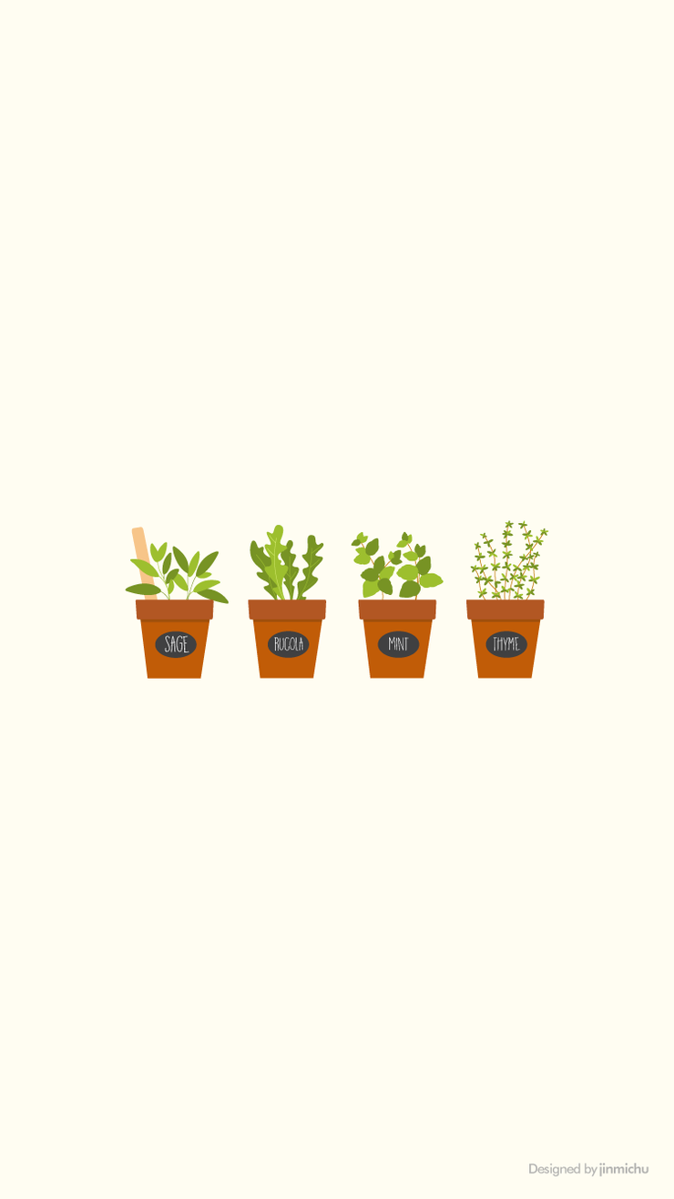아이폰6 심플 일러스트 배경화면 / 고화질 ( 750 * 1334) 허브 Herb : 네이버 블로그