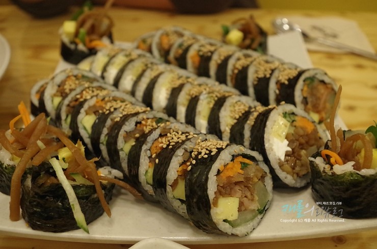 까치산맛집 숯불갈비김밥이 맛있는 파더스김밥&카페