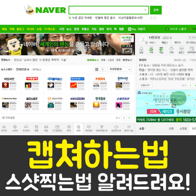 컴퓨터 캡쳐하는법,스샷찍는법 원해요?