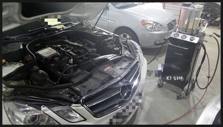  벤츠E250 엔진오일교환 K1모터스