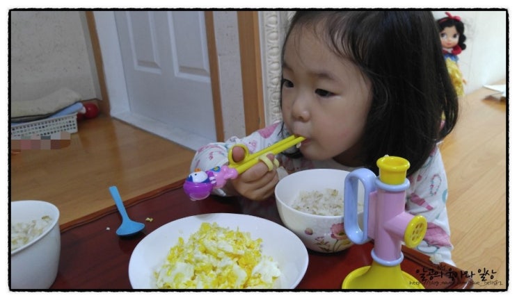 3살아이반찬 : 아빠의 스크램블에그 도전기ㅋㅋ