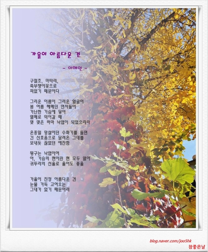 가을풍경 사진에 담은 가을 시 모음~ : 네이버 블로그