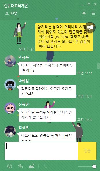  한국 대학에서 학생들의 질문 습관