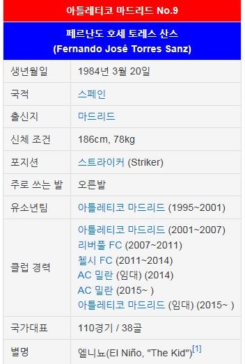 NO.9 금발의 꽃미남 페르난도 토레스