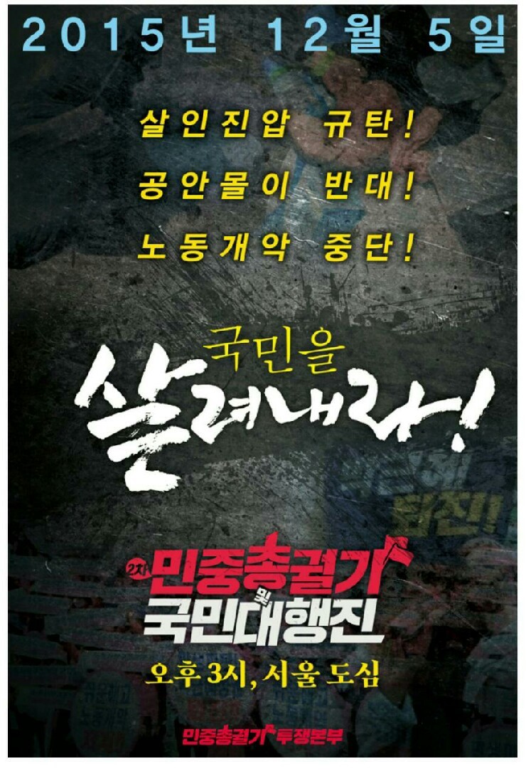 "국민을 살려내라" 민중총궐기 국민대행진