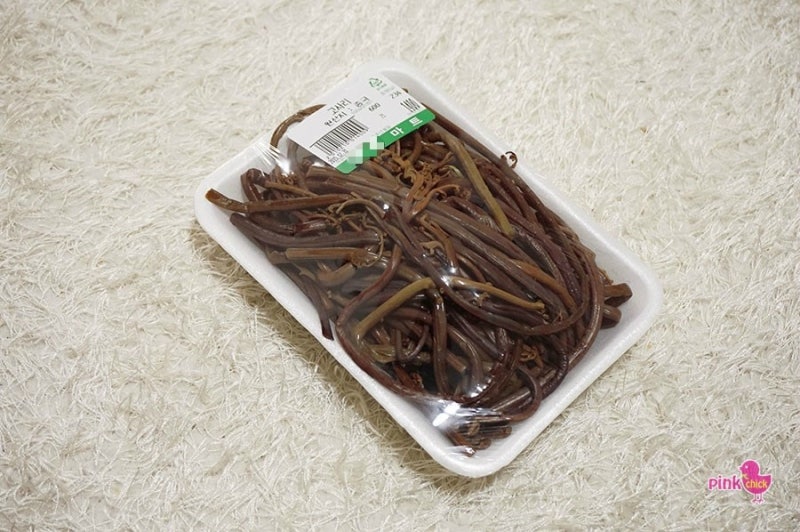 고사리 국산과 중국산 구별법, 중국 고사리 접사사진입니다.
