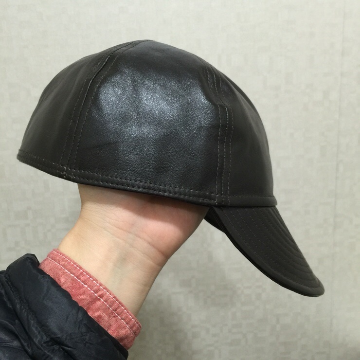  THE REAL McCOY'S  - JOE McCOY LEATHER MECHANIC CAP 리얼맥코이 조맥코이 가죽 메카닉 모자