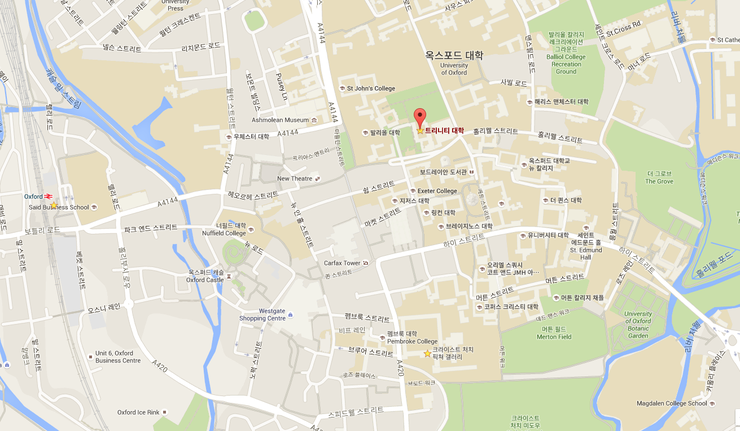 The University of Oxford - Trinity College (Google Map 한국판의 작은(?), 큰(?) 오류
