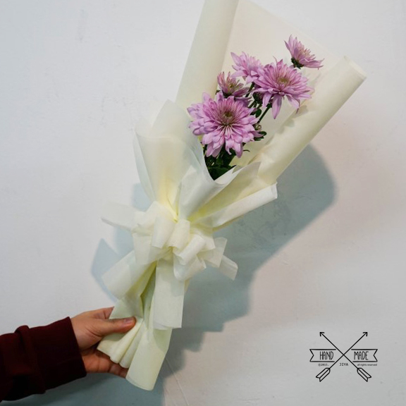  한송이 꽃포장 방법 (2종류)