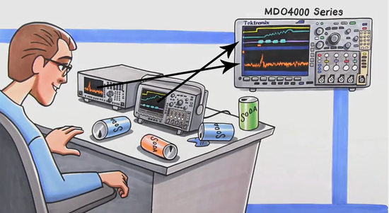 MDO4000B 혼합도메인 오실로스코프 - 벡터신호분석기능