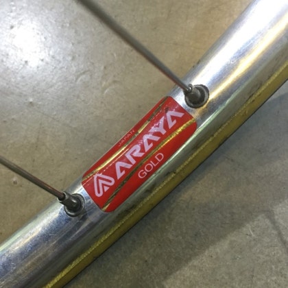 Araya Gold Rim X Shimano Duraace HB7600 Hub Wheel Set NJS