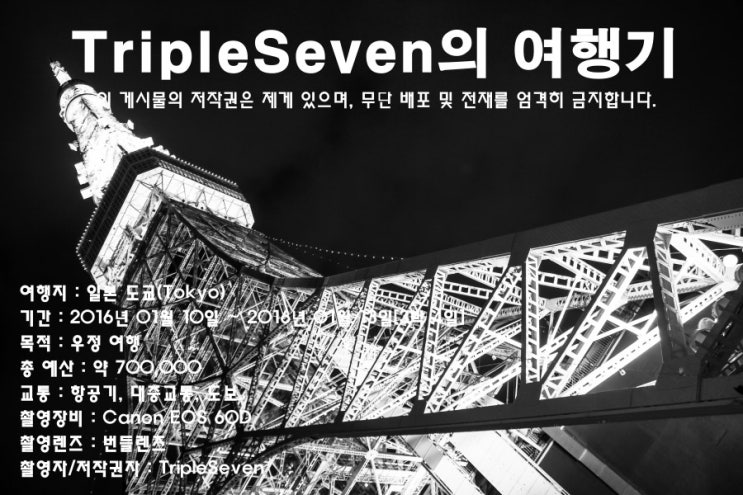 [TripleSeven/해외 여행] 일본 도쿄 3박 4일 우정여행! - Day 1(2)