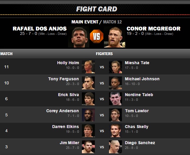 UFC 197 : 토니 퍼거슨 VS 마이클 존슨, UFN 84 : 함서희 VS 벡 롤링스 UFC 197 : 토니 퍼거슨 VS 마이클 존슨, UFN 84 : 함서희 VS 벡 롤링스