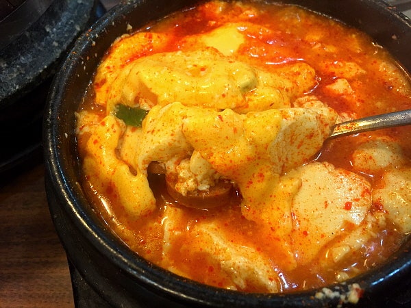 햄치즈 순두부찌개 먹방 후기 :-)