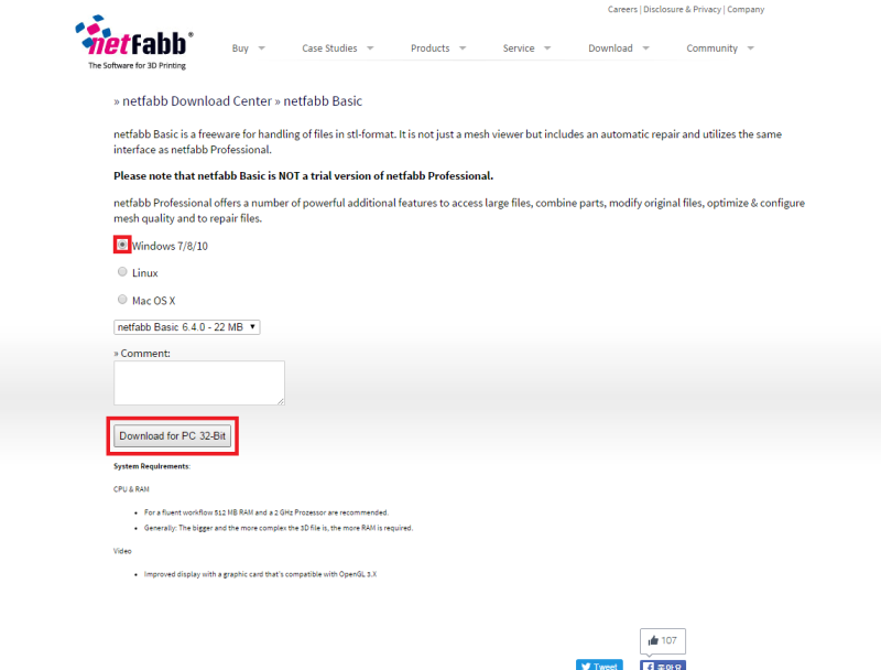 STL 오류 수정 프로그램 Netfabb 설치 : 네이버 블로그