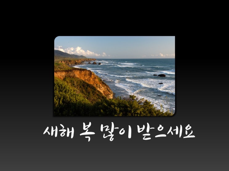  설날을 보내고 난 후.