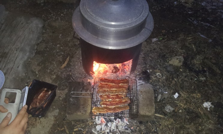  불 맛, 집에서 구운 숯불갈비