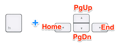  [Tip] 맥북 키보드에서 Home, End, PgUp, PgDn키 사용하기
