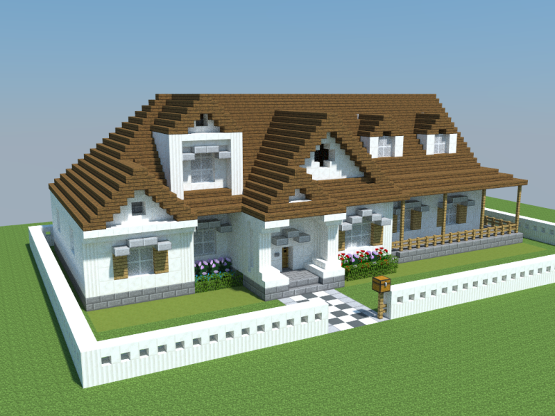현대적인 석조 집 마인크래프트