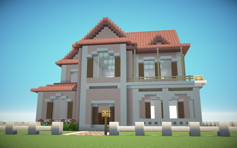 현대적인 석조 집 마인크래프트