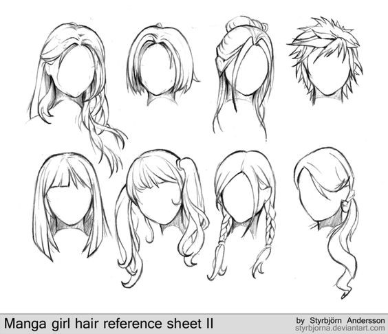 여자 머리카락 그리기 자료입니다. : 네이버 블로그