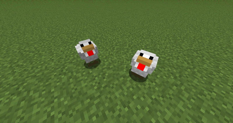 마인크래프트 닭 머리