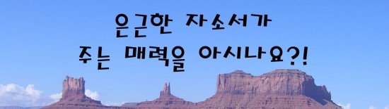  자소서의 신 - 은근한 자소서의 매력을 아시나요?!