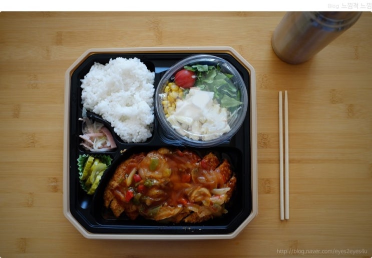  백종원 매콤 돈까스 도시락 정식