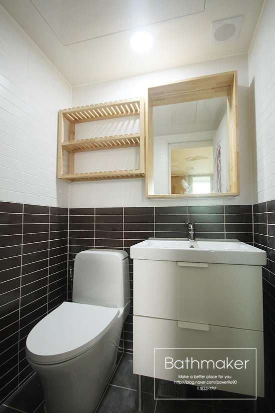 의왕 동백아파트 화이트 브라운 투 톤 안방 욕실 리모델링 시공후기 