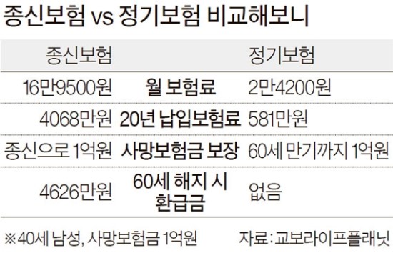 보장은 짧게 보험료는 싸게…정기보험의 재발견