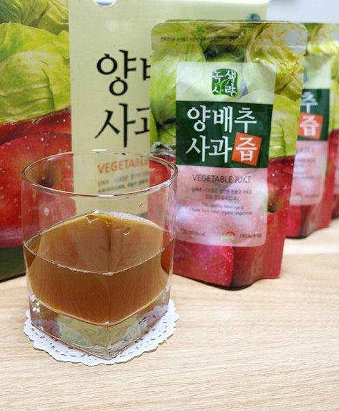 양배추사과즙,양배추효능과 사과효능을 한번에!!