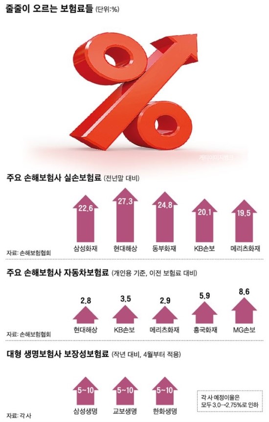 보험 규제 완화 ‘엇박자’… 보험료만 올렸다