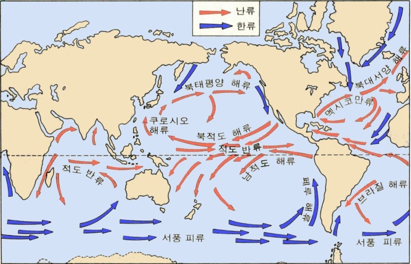 표층해류 Oceanic Current, 에크만 취송류 : 네이버 블로그