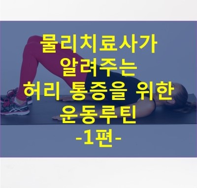  물리치료사가 알려주는 허리 아플 때 하는 운동! (요통 환자를 위한 루틴운동)