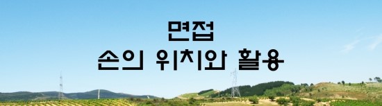  면접의 신 - 손의 위치와 활용